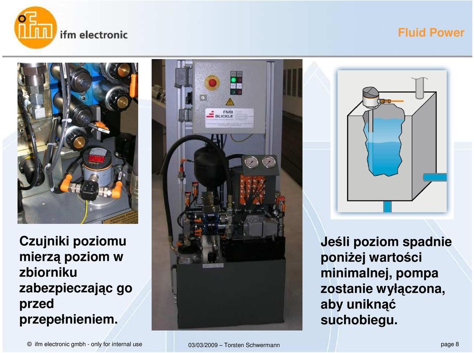 Jeśli poziom spadnie poniŝej wartości minimalnej,