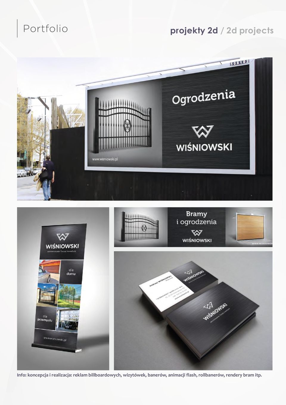 billboardowych, wizytówek, banerów,