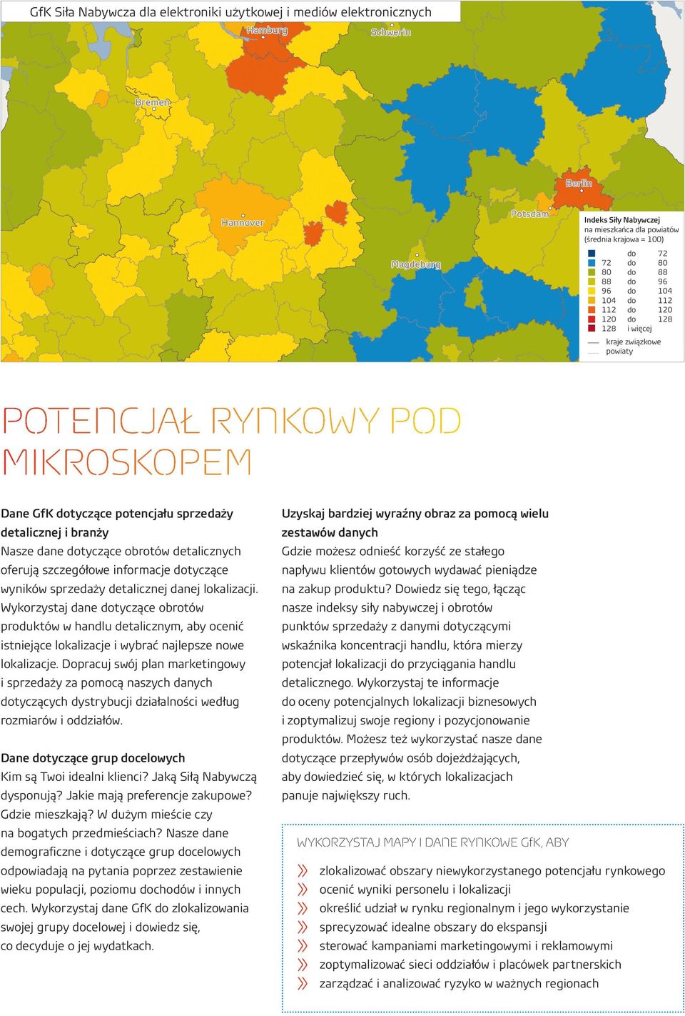 szczegółowe informacje dotyczące wyników sprzedaży detalicznej danej lokalizacji.