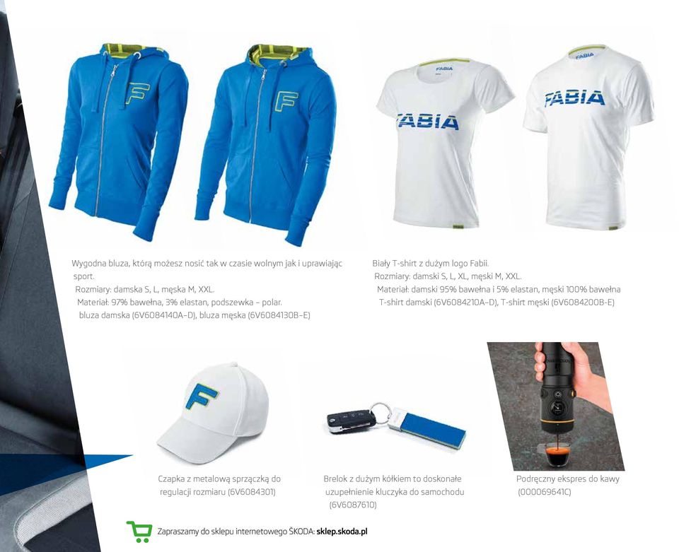 Rozmiary: damski S, L, XL, męski M, XXL.