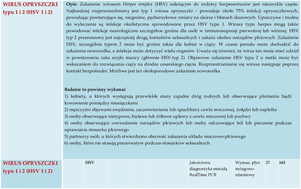 Uporczywe i trudne do wyleczenia są infekcje okulistyczne spowodowane przez HSV typu 1.