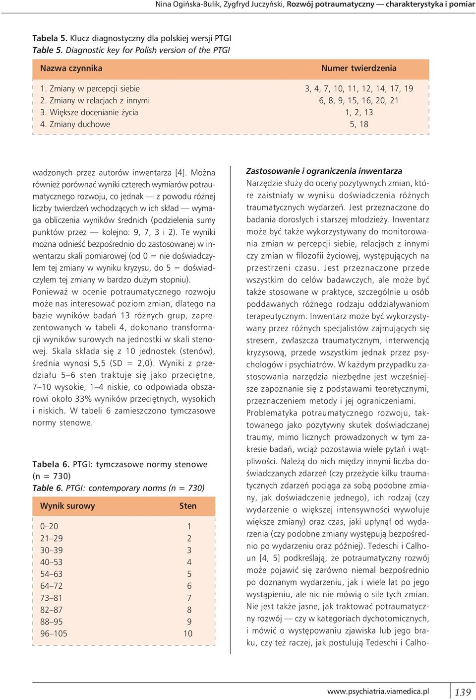 Większe docenianie życia 1, 2, 13 4. Zmiany duchowe 5, 18 wadzonych przez autorów inwentarza [4].