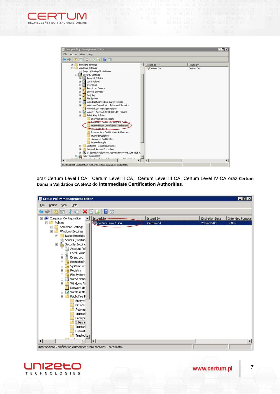 CA oraz Certum Domain Validation CA SHA2