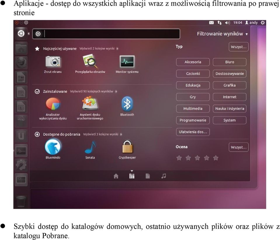 stronie Szybki dostęp do katalogów domowych,