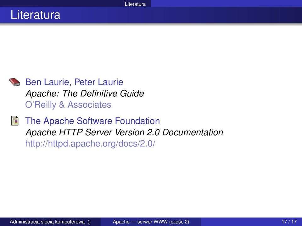 Foundation Apache HTTP Server Version 2.