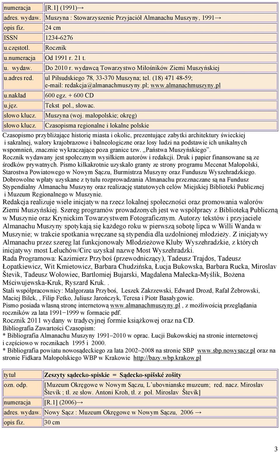 + 600 CD Tekst pol., słowac. Muszyna (woj.