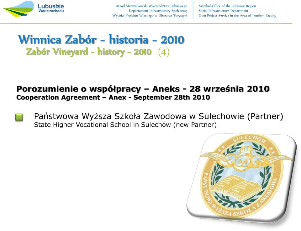 Agreement Anex - September 28th 2010 Państwowa Wyższa Szkoła Zawodowa