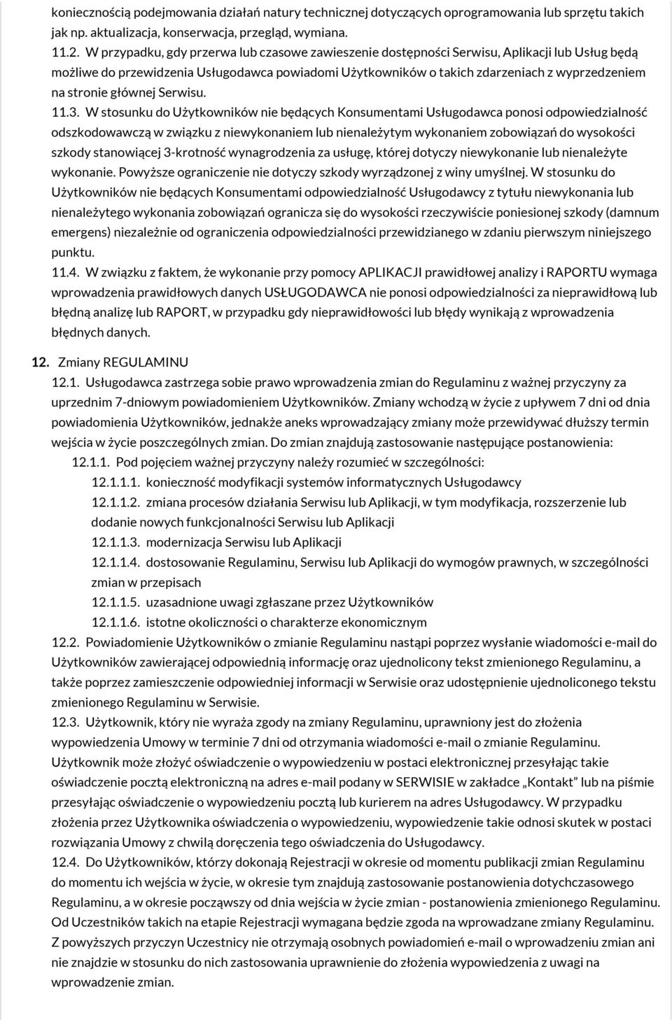 stronie głównej Serwisu. 11.3.