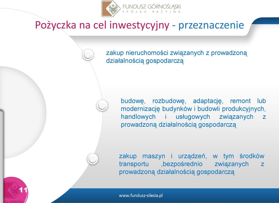 budowli produkcyjnych, handlowych i usługowych związanych z prowadzoną działalnością gospodarczą