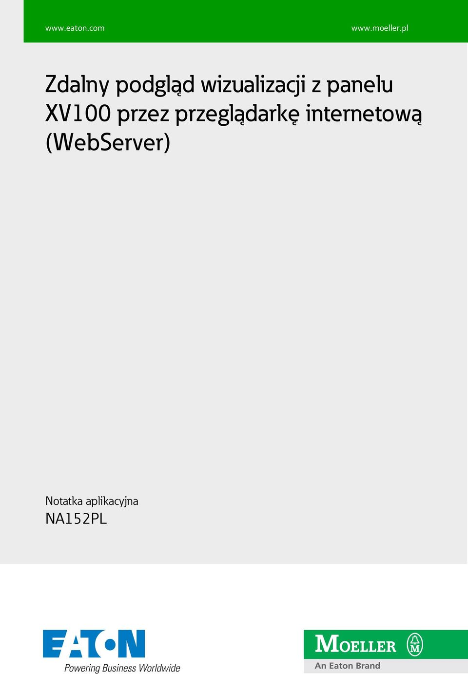 panelu XV100 przez przeglądarkę