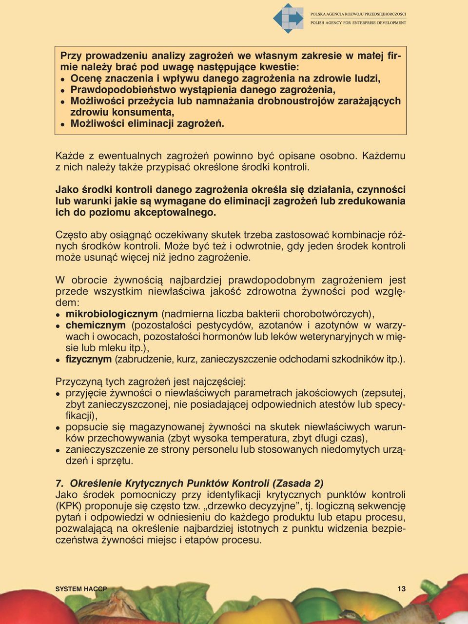 Każde z ewentualnych zagrożeń powinno być opisane osobno. Każdemu z nich należy także przypisać określone środki kontroli.