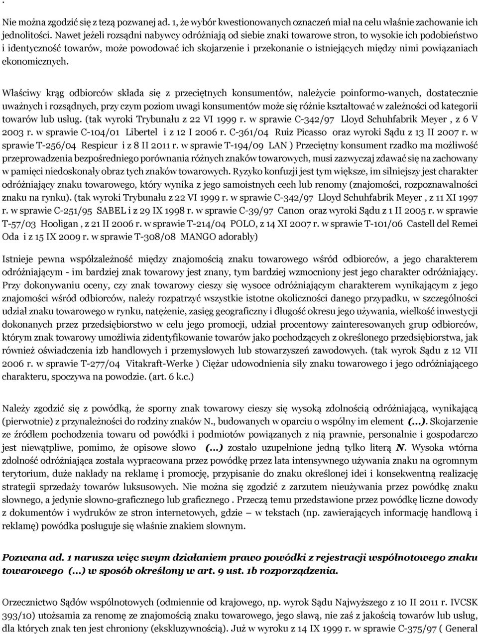 powiązaniach ekonomicznych.