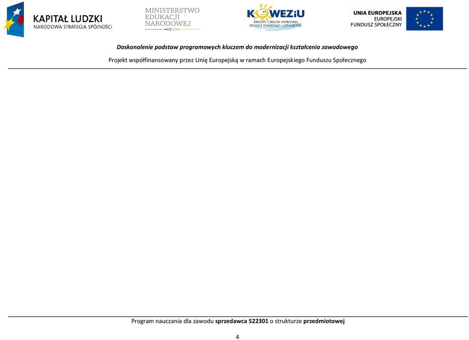 Funduszu Społecznego rogram nauczania