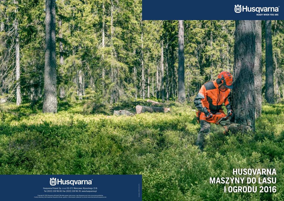 Logo Husqvarna oraz inne oznaczenia produktów i funkcji stanowią znaki towarowe Husqvarna Group, zgodnie z