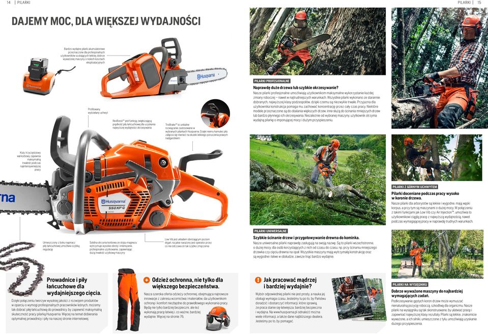 Nasze pilarki profesjonalne umożliwiają użytkownikom maksymalne wykorzystanie każdej zmiany roboczej nawet w najtrudniejszych warunkach.