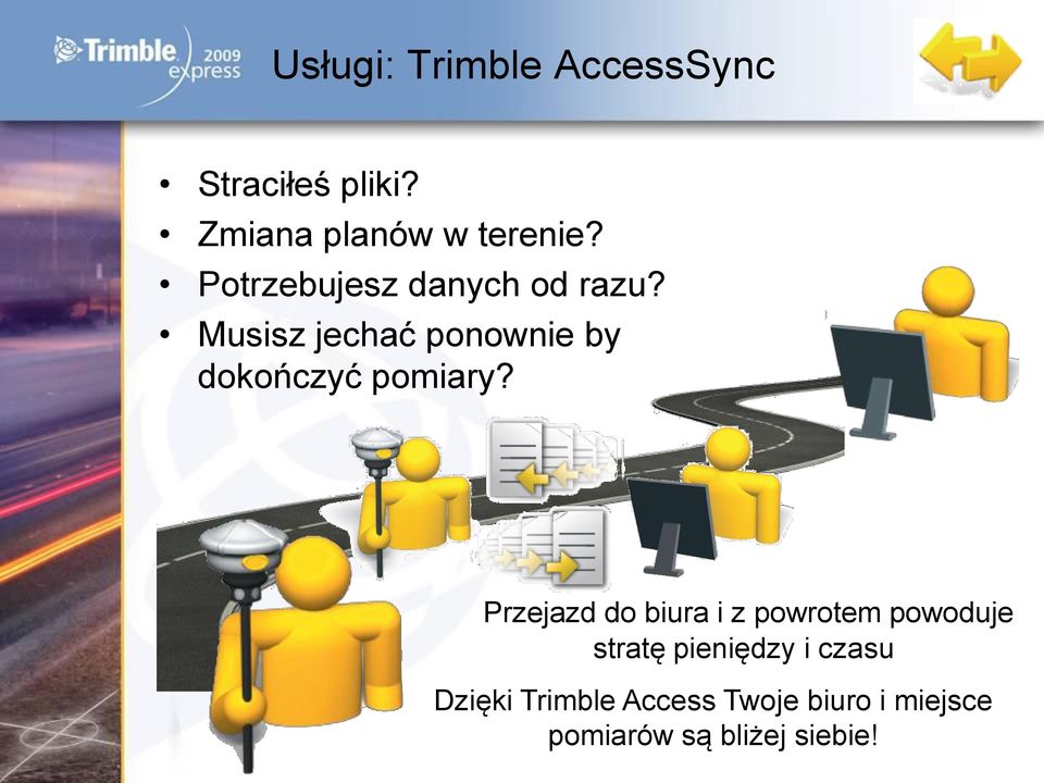 Musisz jechać ponownie by dokończyć pomiary?