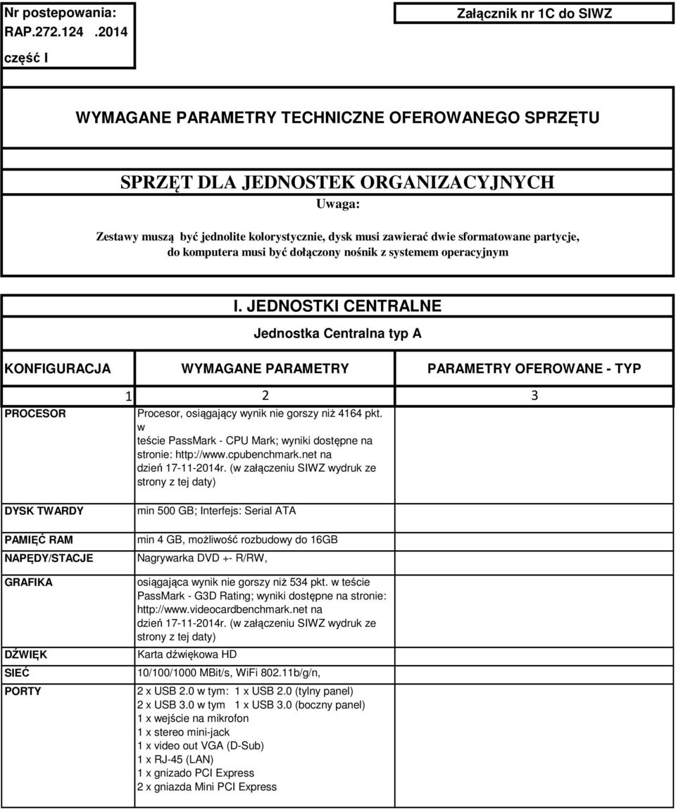 sformatowane partycje, do komputera musi być dołączony nośnik z systemem operacyjnym I.