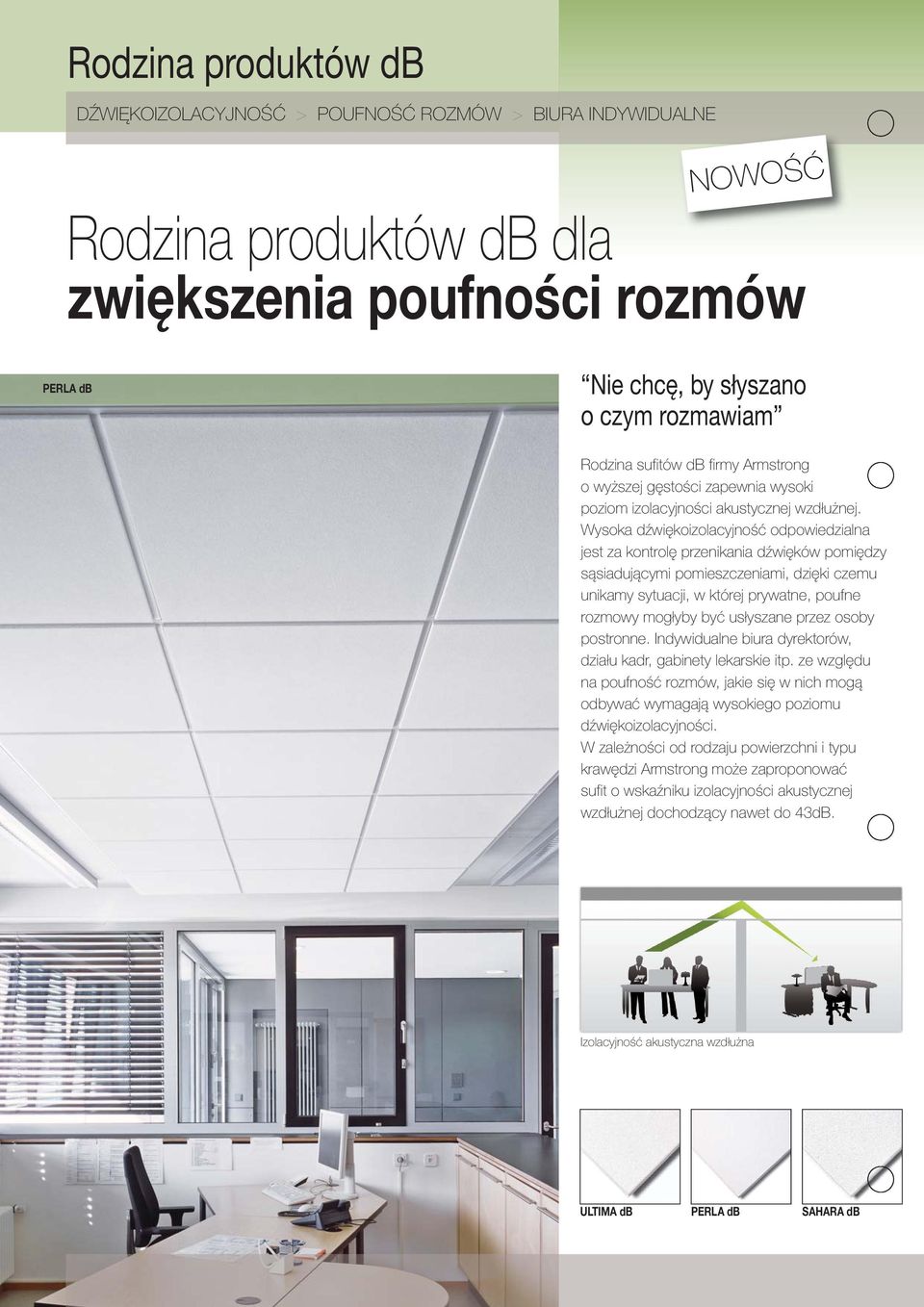 Wysoka dźwiękoizolacyjność odpowiedzialna jest za kontrolę przenikania dźwięków pomiędzy sąsiadującymi pomieszczeniami, dzięki czemu unikamy sytuacji, w której prywatne, poufne rozmowy mogłyby być