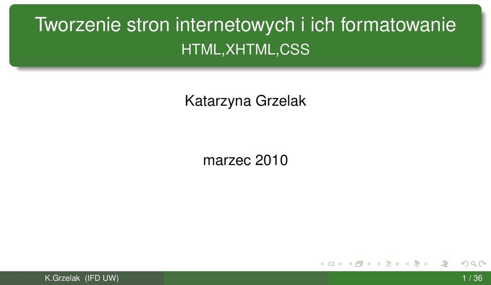 HTML,XHTML,CSS Katarzyna