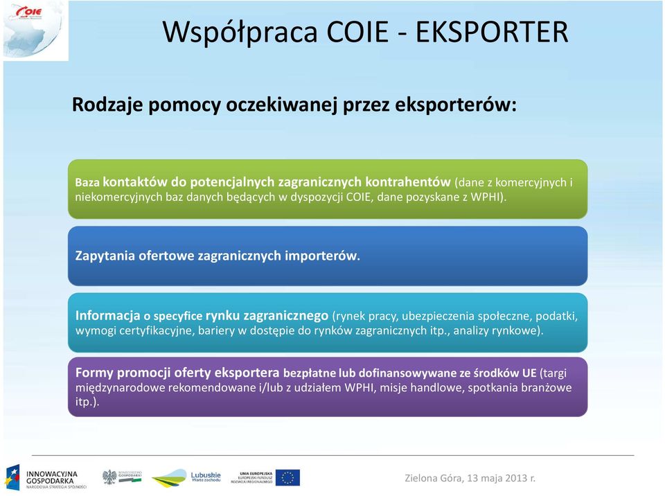 Informacja o specyfice rynku zagranicznego (rynek pracy, ubezpieczenia społeczne, podatki, wymogi certyfikacyjne, bariery w dostępie do rynków zagranicznych