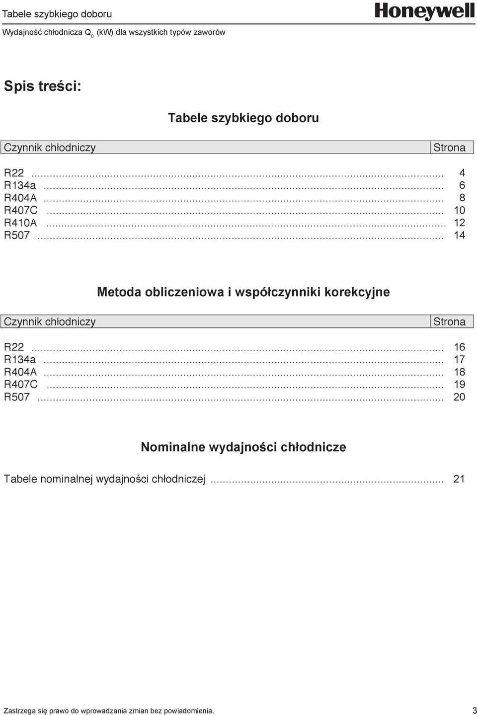 .. TMV/TMVBL: z wewn trznym wyrównaniem 46 ci nienia, dla pojedynczego wtrysku ciek ego R404A... czynnika do parownika w instalacjach z jednym 68 R407C... lub kilkoma obiegami ch odniczymi.