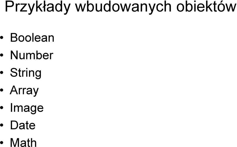 obiektów Boolean