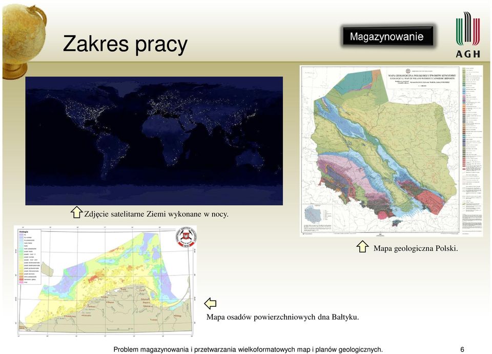 Mapa osadów powierzchniowych dna Bałtyku.