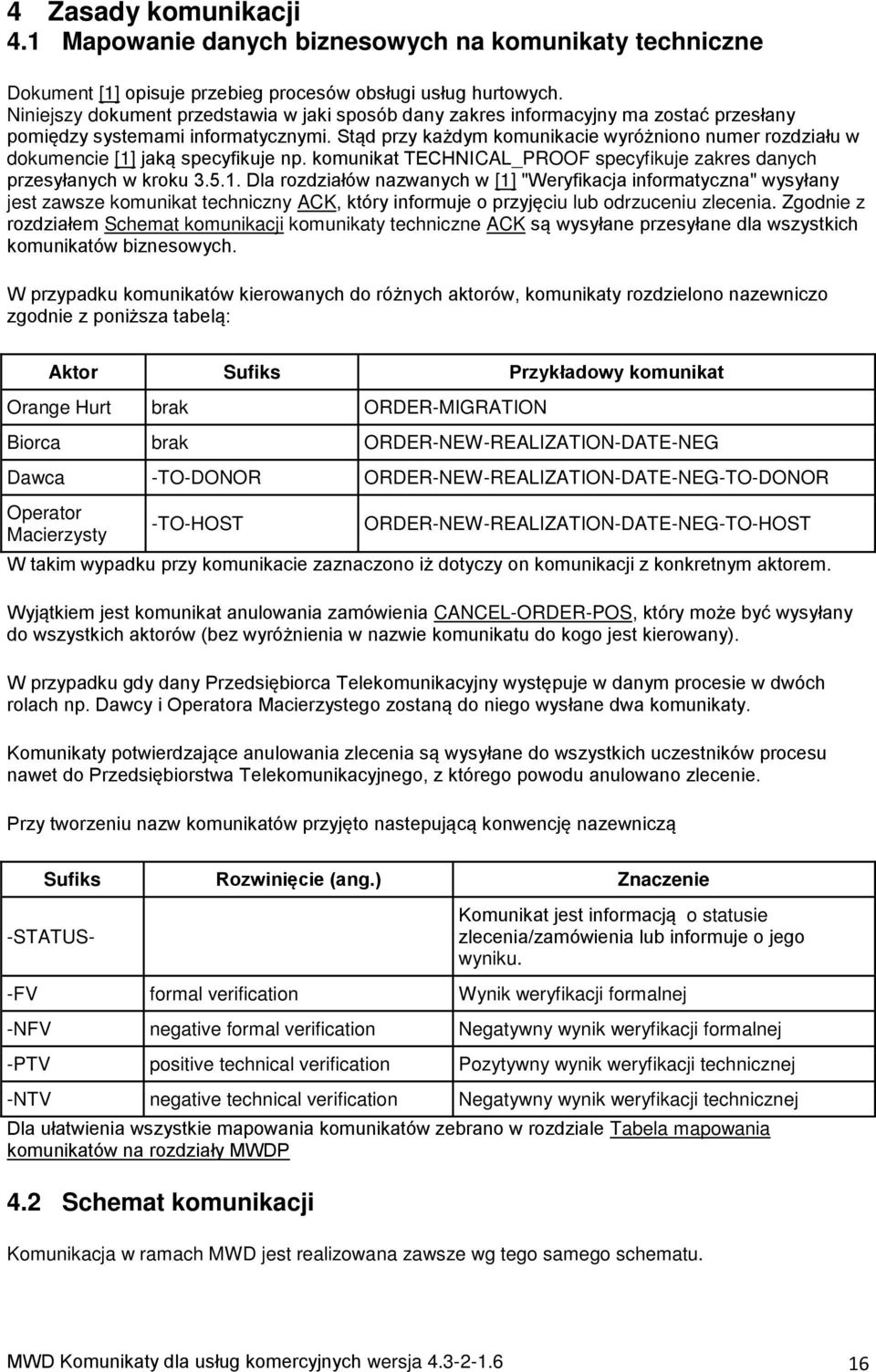 komunikat TECHNICAL_PROOF spcfikuj zakrs danch przsłanch w kroku 3.5.1.