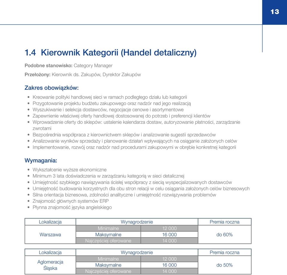 Wyszukiwanie i selekcja dostawców, negocjacje cenowe i asortymentowe Zapewnienie właściwej oferty handlowej dostosowanej do potrzeb i preferencji klientów Wprowadzenie oferty do sklepów: ustalenie