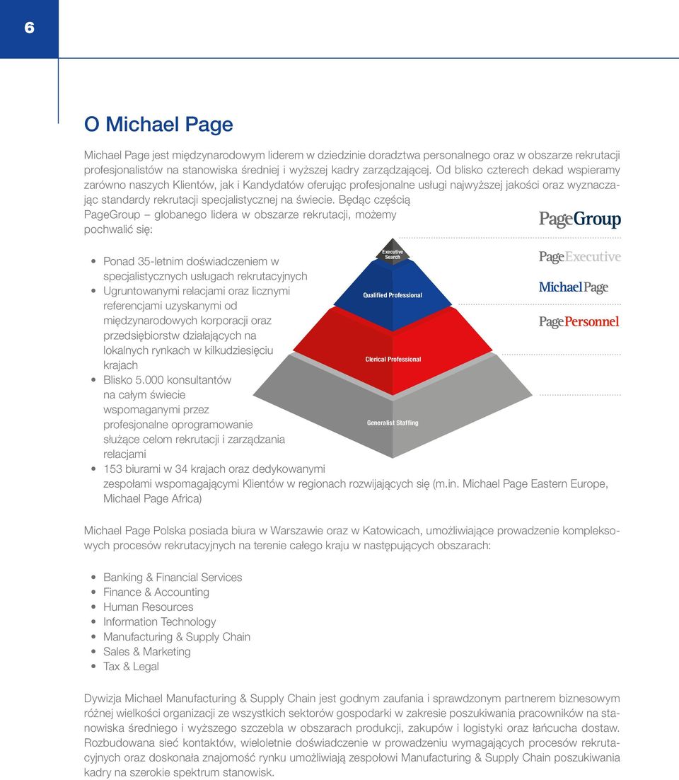 Będąc częścią PageGroup globanego lidera w obszarze rekrutacji, możemy pochwalić się: Ponad 35-letnim doświadczeniem w specjalistycznych usługach rekrutacyjnych Ugruntowanymi relacjami oraz licznymi