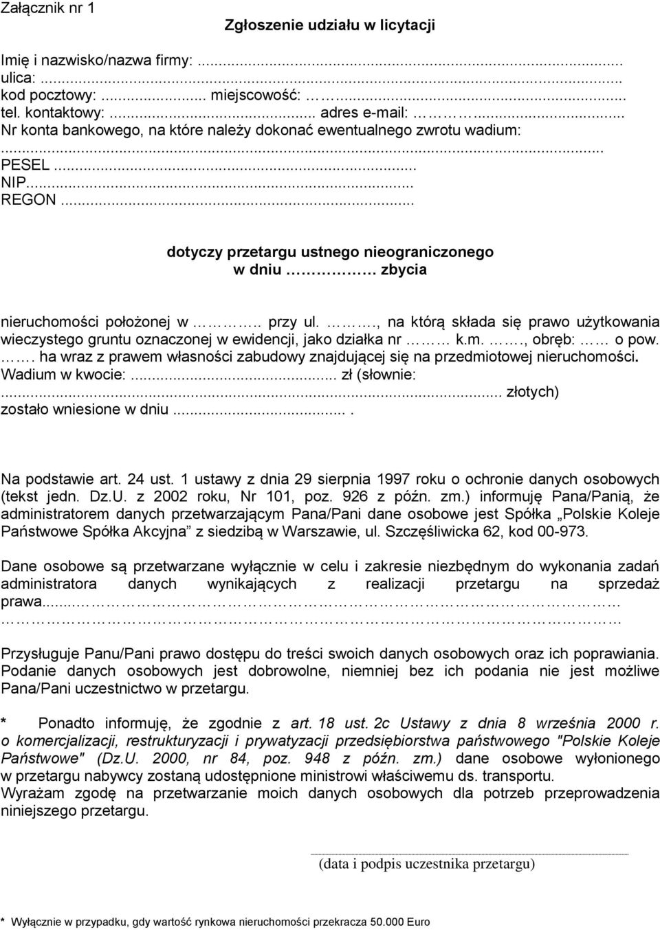 ., na którą składa się prawo użytkowania wieczystego gruntu oznaczonej w ewidencji, jako działka nr k.m.., obręb: o pow.