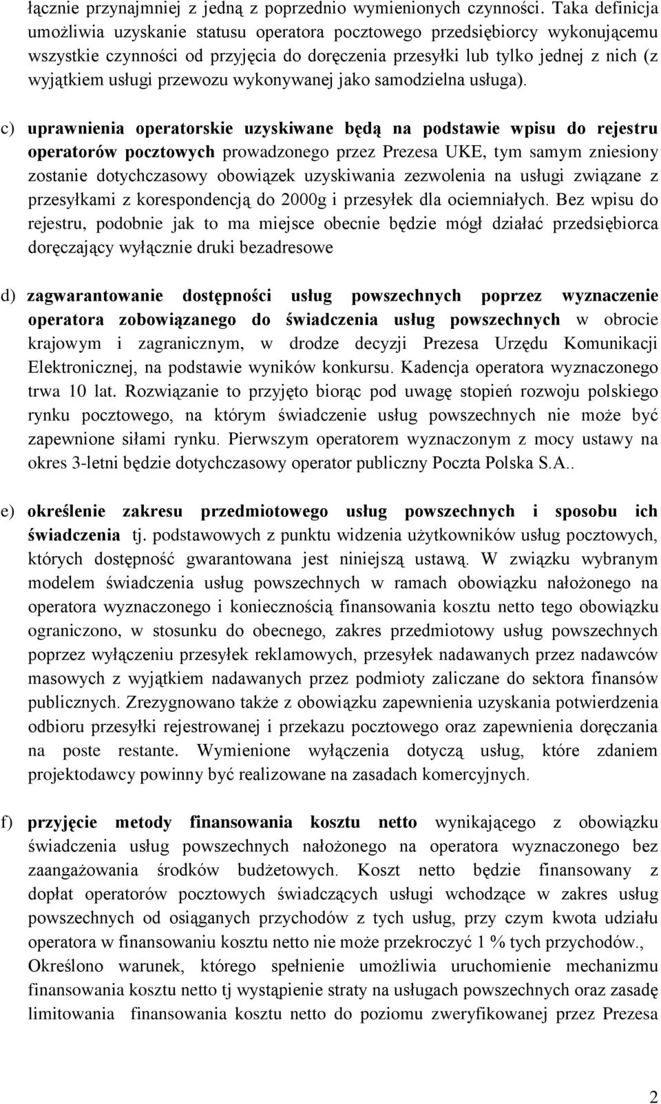 przewozu wykonywanej jako samodzielna usługa).