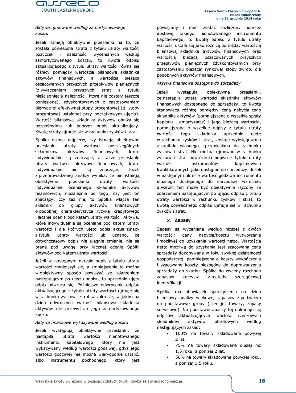 przyszłych przepływów pieniężnych (z wyłączeniem przyszłych strat z tytułu nieściągnięcia należności, które nie zostały jeszcze poniesione), zdyskontowanych z zastosowaniem pierwotnej efektywnej
