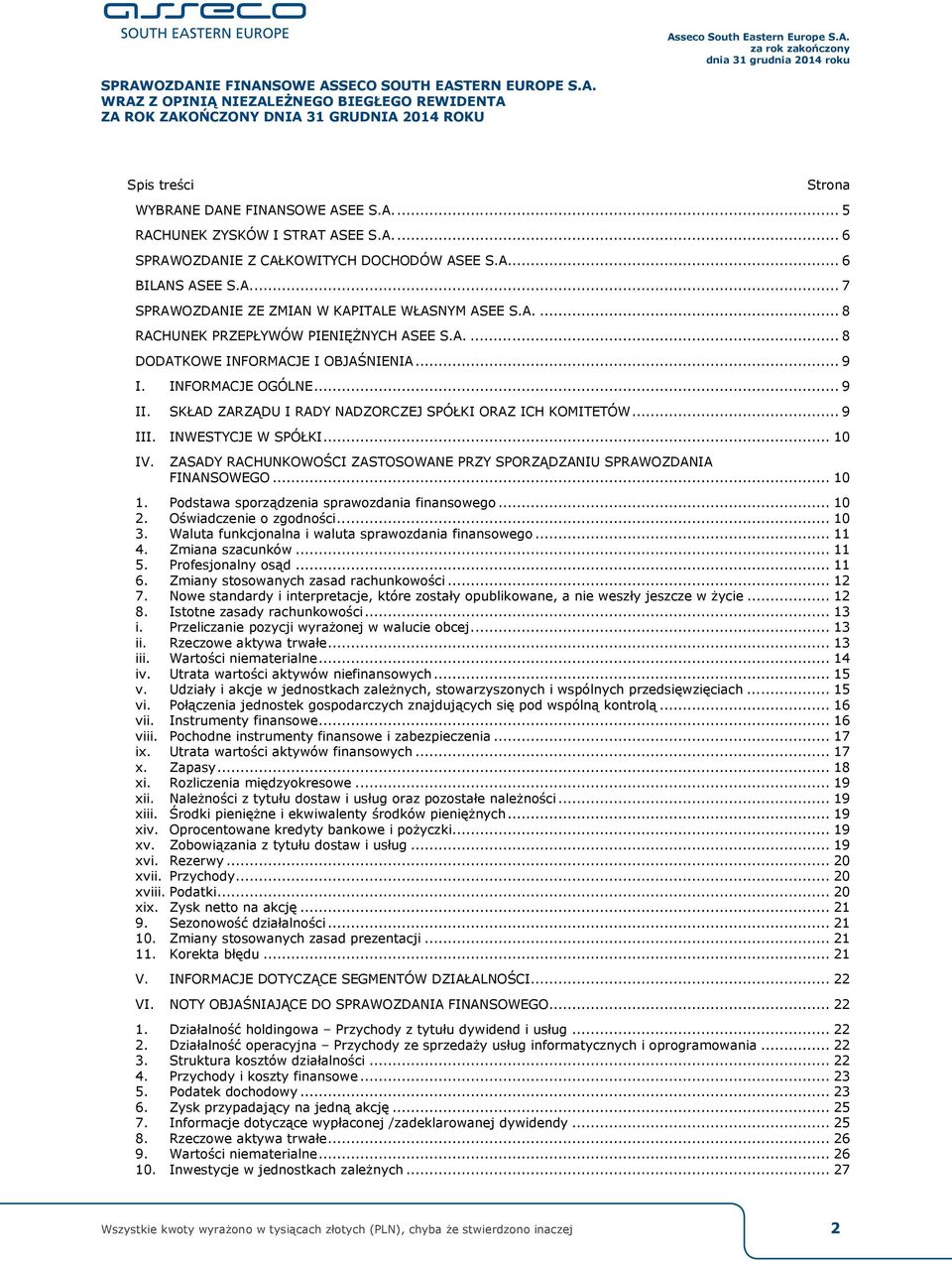 .. 9 I. INFORMACJE OGÓLNE... 9 II. SKŁAD ZARZĄDU I RADY NADZORCZEJ SPÓŁKI ORAZ ICH KOMITETÓW... 9 III. INWESTYCJE W SPÓŁKI... 10 IV.