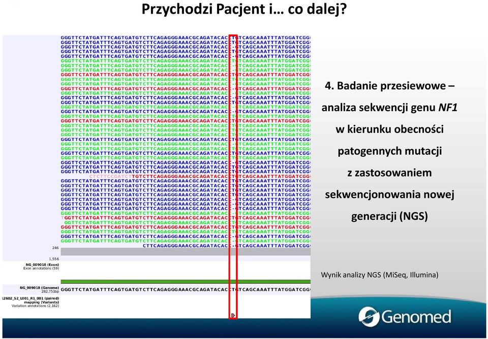 kierunku obecności patogennych mutacji z