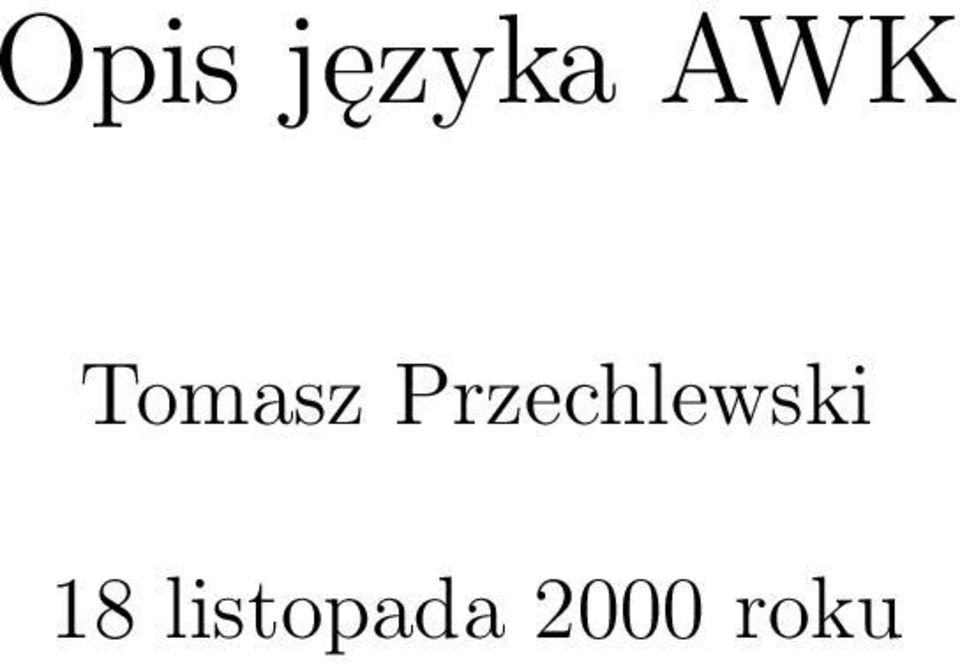 Przechlewski