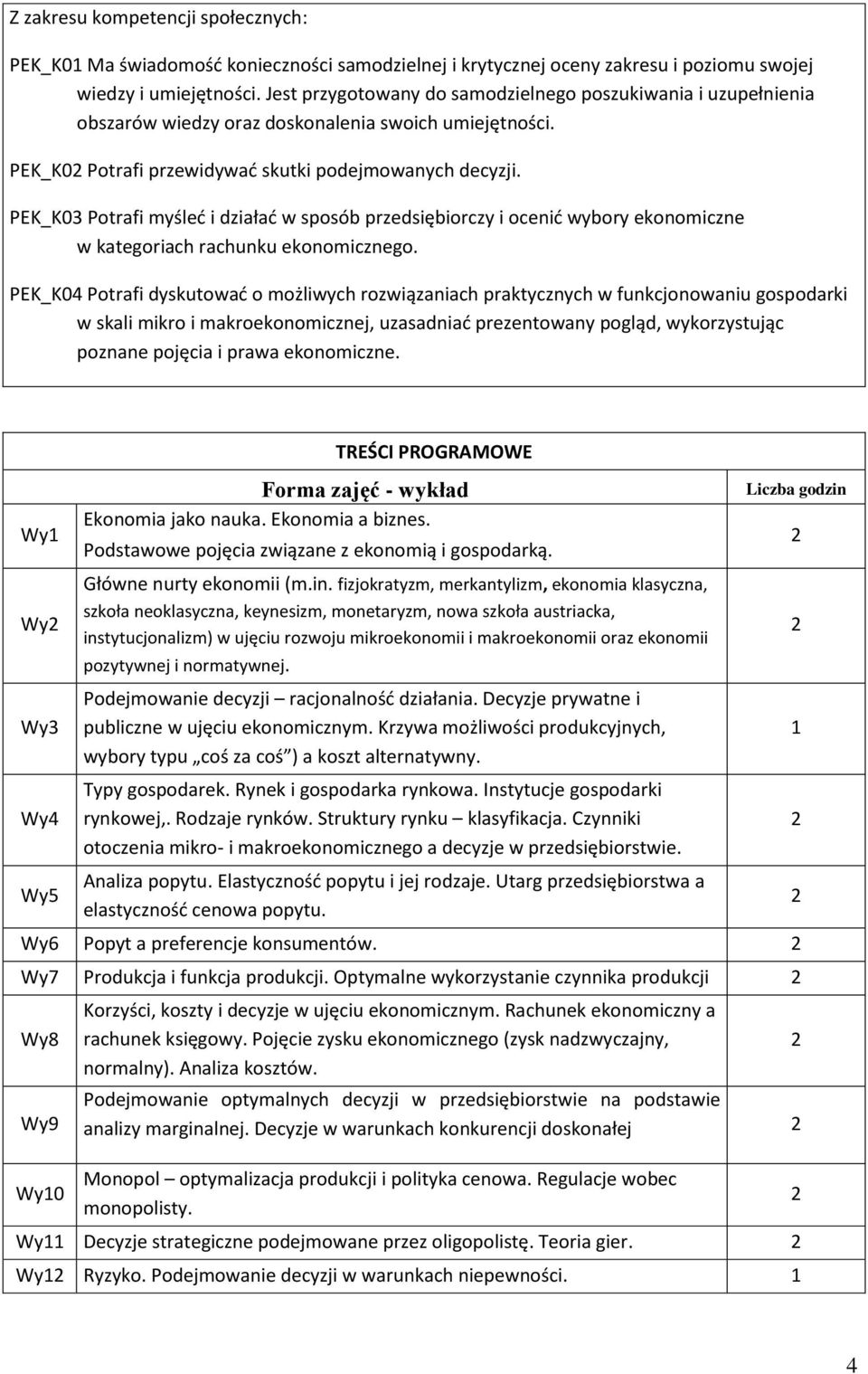 PEK_K03 Potrafi myśleć i działać w sposób przedsiębiorczy i ocenić wybory ekonomiczne w kategoriach rachunku ekonomicznego.