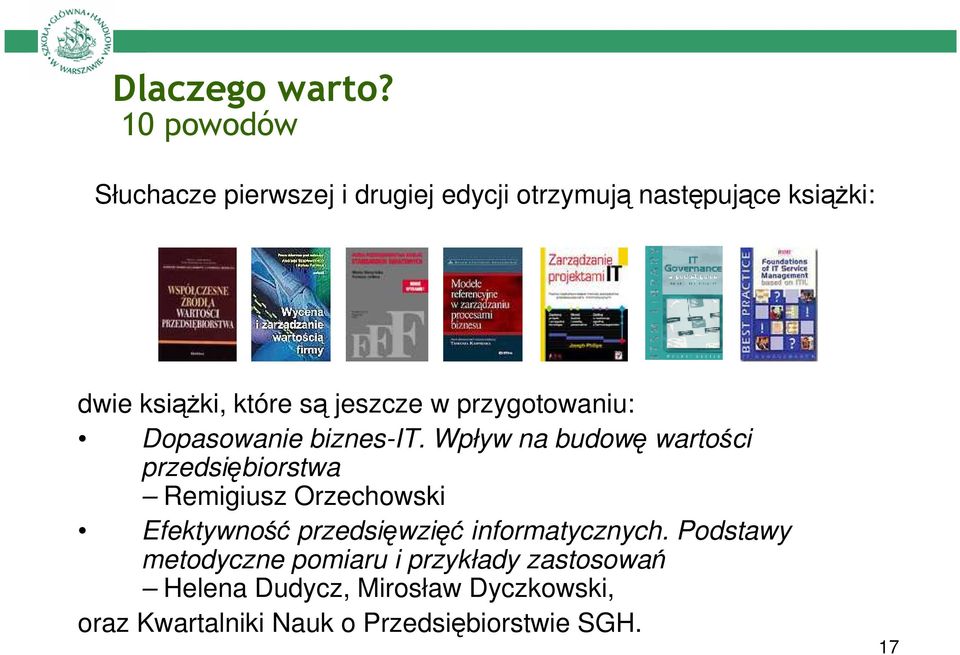 jeszcze w przygotowaniu: Dopasowanie biznes-it.