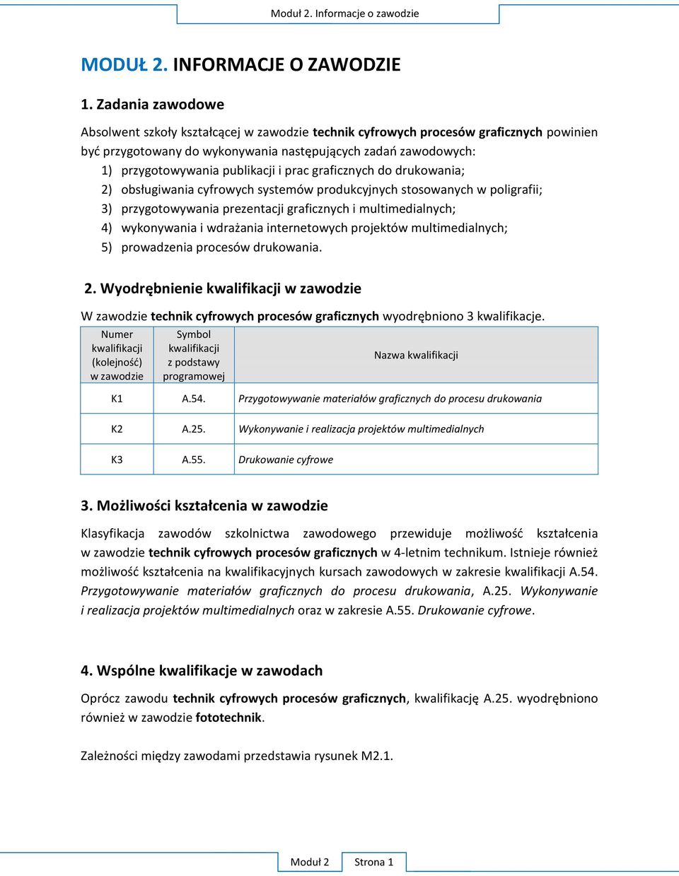 i prac graficznych do drukowania; 2) obsługiwania cyfrowych systemów produkcyjnych stosowanych w poligrafii; 3) przygotowywania prezentacji graficznych i multimedialnych; 4) wykonywania i wdrażania