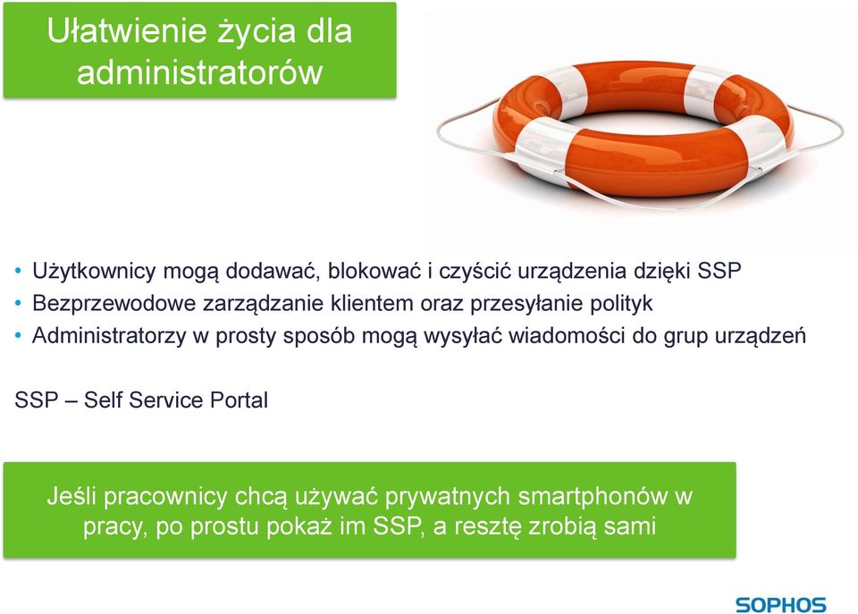 Administratorzy w prosty sposób mogą wysyłać wiadomości do grup urządzeń SSP Self Service