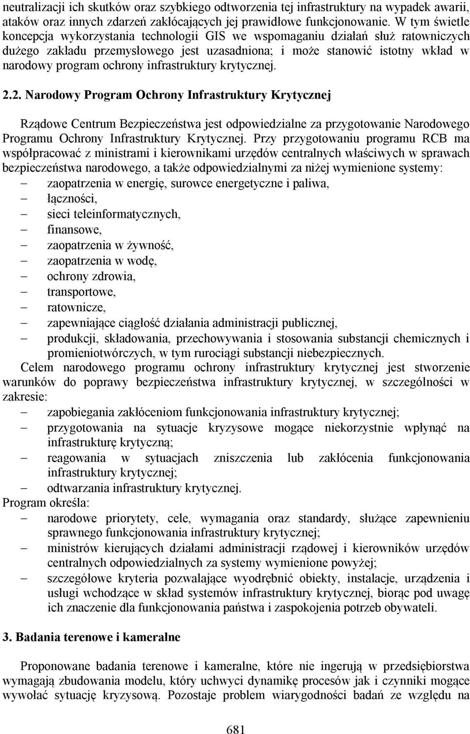 infrastruktury krytycznej. 2.