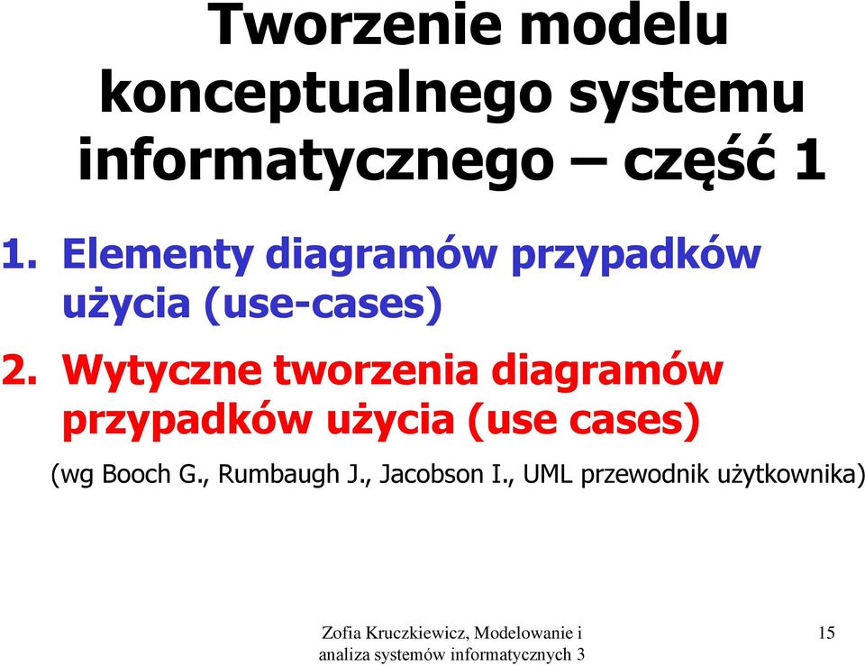 Wytyczne tworzenia diagramów przypadków użycia (use cases)