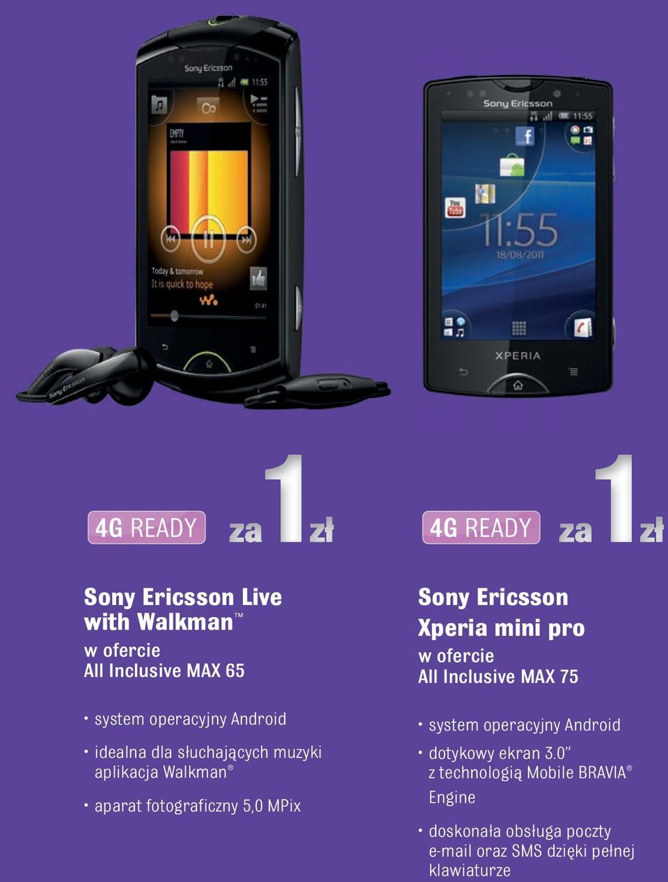 mini pro w ofercie All Inclusive MAX 75 system operacyjny Android dotykowy ekran 3.