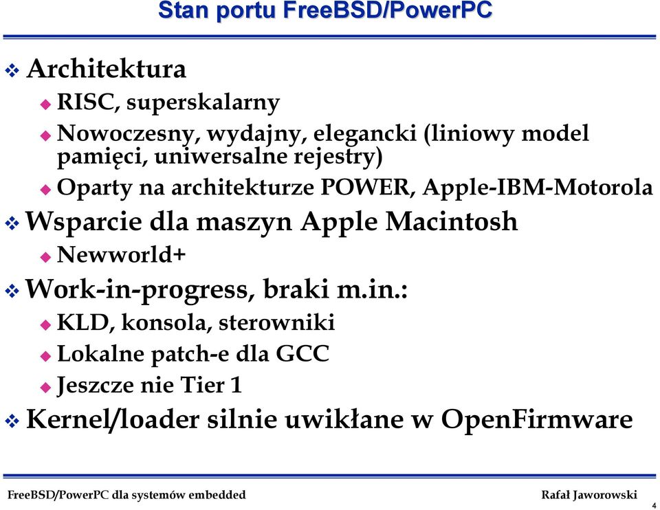 Apple-IBM-Motorola Wsparcie dla maszyn Apple Macint