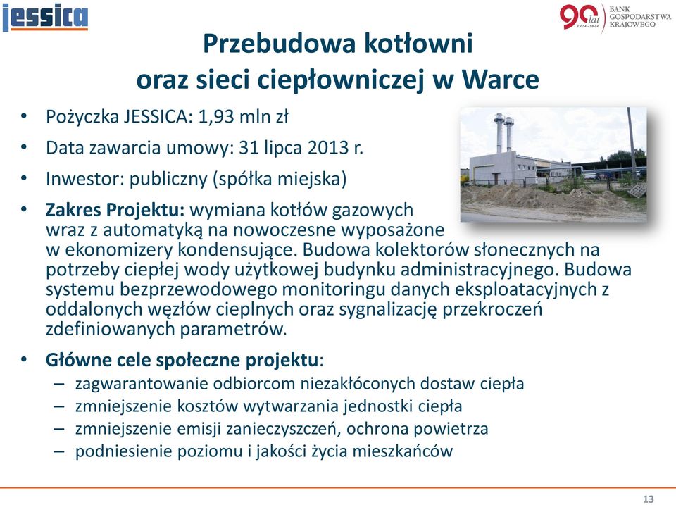 Budowa kolektorów słonecznych na potrzeby ciepłej wody użytkowej budynku administracyjnego.