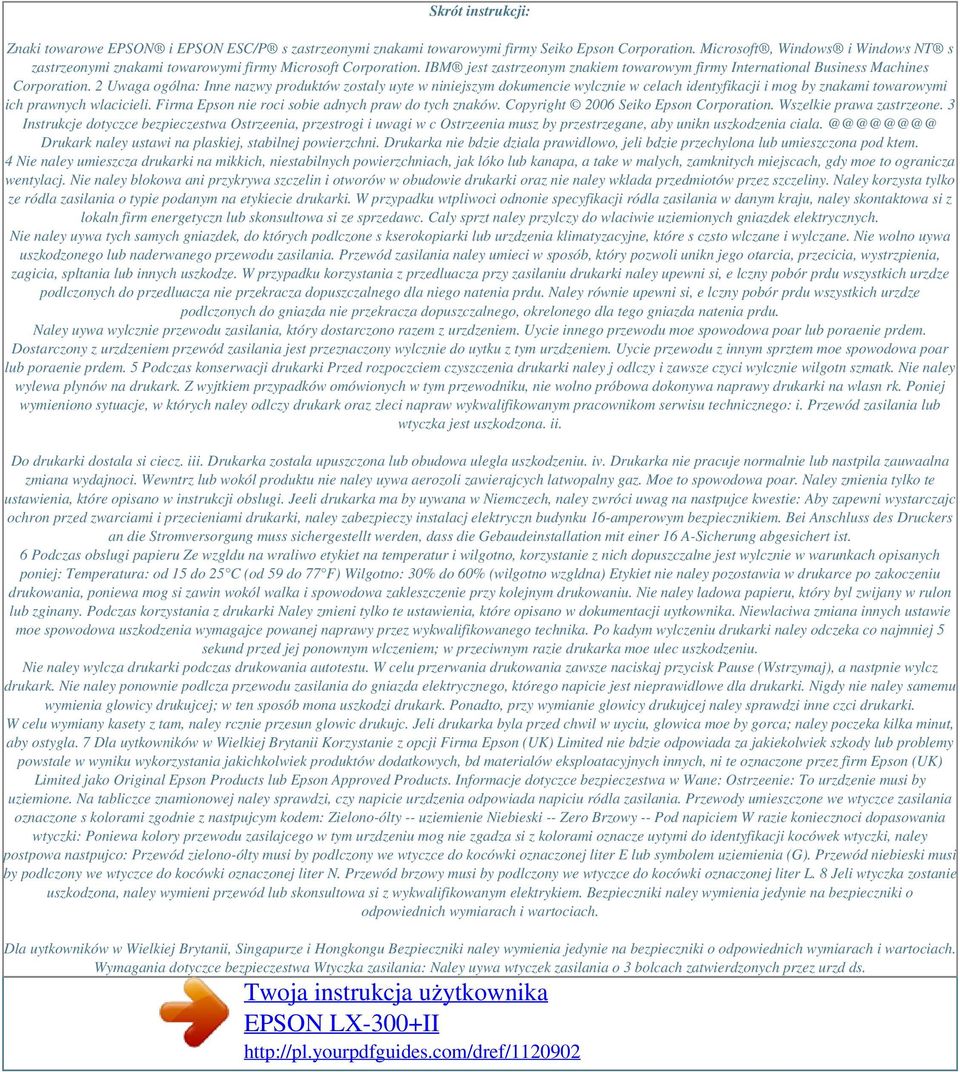 2 Uwaga ogólna: Inne nazwy produktów zostaly uyte w niniejszym dokumencie wylcznie w celach identyfikacji i mog by znakami towarowymi ich prawnych wlacicieli.