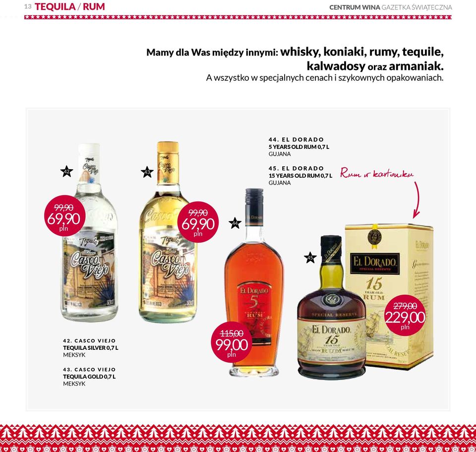 EL DORADO 5 YEARS OLD RUM 0,7 L GUJANA 42 43 45.