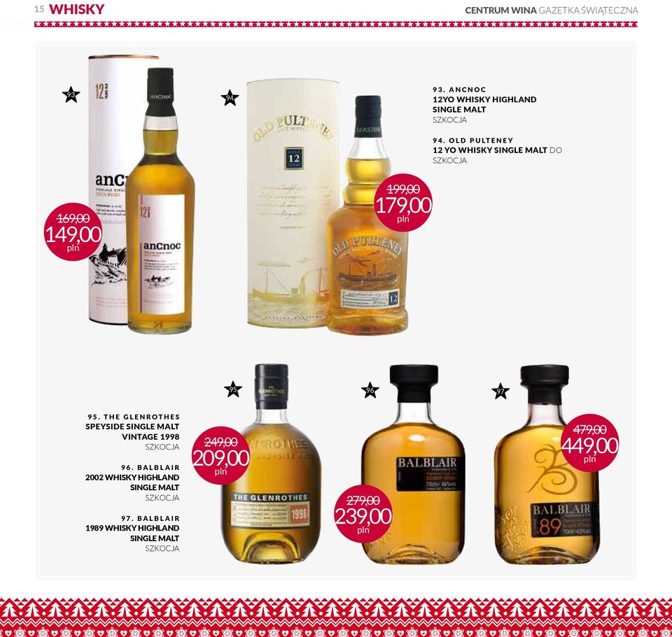 OLD PULTENEY 12 YO WHISKY SINGLE MALT DO SZKOCJA 169,00 149,00 199,00 179,00 95 96 97 95.