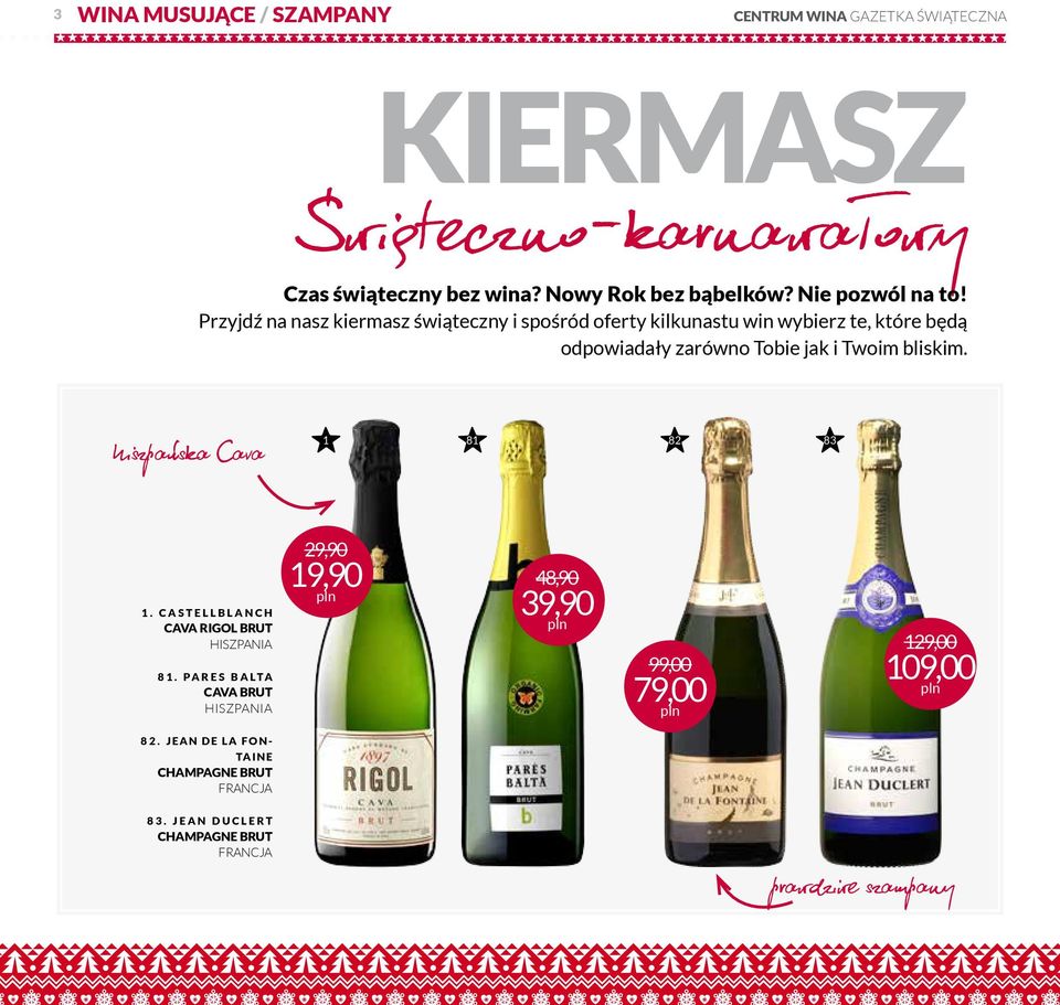 Przyjdź na nasz kiermasz świąteczny i spośród oferty kilkunastu win wybierz te, które będą odpowiadały zarówno Tobie jak i Twoim