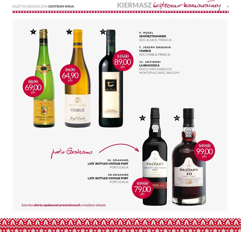 ANTINORI LA BRACCESCA DOCG VINO NOBILE DI MONTEPULCIANO, WŁOCHY 10 88 porto Grahams 10.